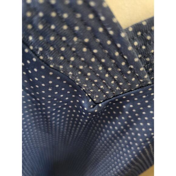 Women's Sz M, 70s Blue & White Polkadots Slipdress Sleep Nightgown Cottagecore - Picture 6 of 6